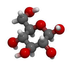 Sticker - Glucose (D-glucose, dextrose) grape sugar molecule.