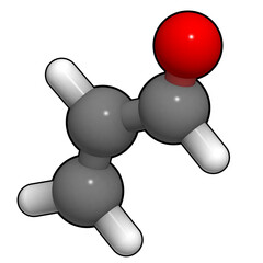 Canvas Print - Acrolein (propenal) molecule