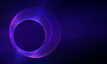 Mysterious Glowing Eclipse Of Several Galactic Discs In Steam Of Purple Violet Hues. Deep Dark 3d Space. Great For Design As Cover Print For Electronics, Wallpaper, Background, Presentations, Posters.
