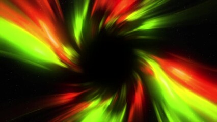 Wall Mural - Space Interstellar wormhole background. Motion. Flying through the outer space wormhole on a black universe background.