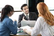 © Montri - A group of business people are meeting to analyze data for marketing plan. Group of business people at conference.They discuss and train about new company projects.