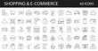 Set of 60 Thin lines web icons - E-commerce, Shopping
Delivering, Store, Marketing, Money, Black Friday