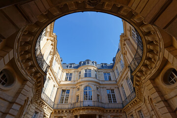 The historic building of Paris Administrative Court of Appeal . It was built in 1654 for Catherine of Beauvais. Paris. France.