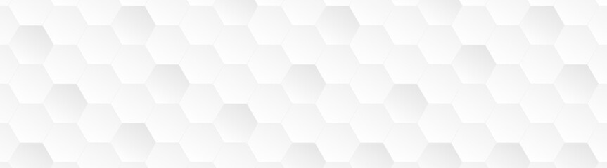 3d cube structure light shade gray technology white abstract wide design of rectangle hexagon pattern artwork creative background