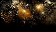 Dark Sci-fi Steampunk Texture Background Design