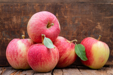 Sticker - Fresh picked apples on a farm table