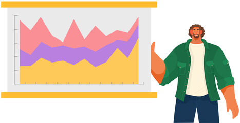 Poster - data analytics information and development statistics. web analysis measure, product testing technol