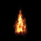 Fototapeta Perspektywa 3d - Bonfire sparks isolated on a black background