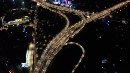 Canvas Print - traffic at night