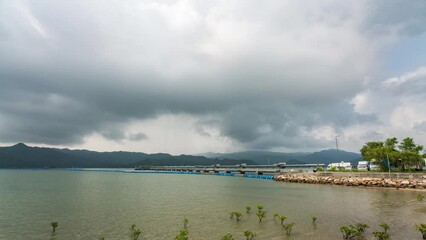 Wall Mural - clouds over the sea