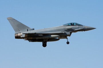 Poster - Avión militar de combate, caza con planos canard Eurofighter