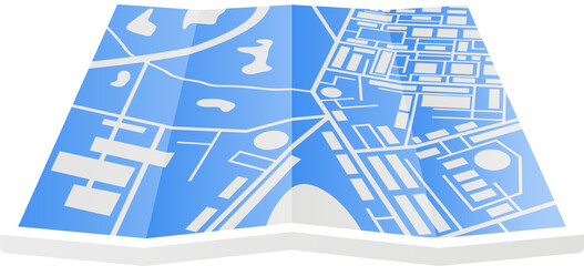 Sticker - 3D Folded Paper City Suburban Map