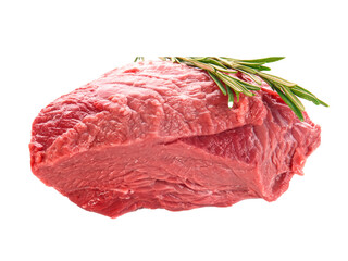 Fresh raw beef isolated on transparent background.