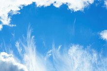 Abstract Clouds And Blue Sky Background