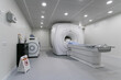 MRI machine in a hospital laboratory. Computed tomography room. General view of a huge tomograph in the hospital.