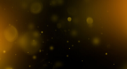 Wall Mural - gold lens flare particles. abstract background.