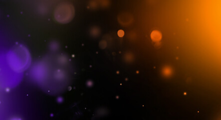 Wall Mural - purple and yellow lens flare particles. abstract background