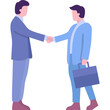 © axel - Handshake icon vector business men shaking hands