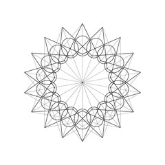 Wall Mural - symmetrical geometric pattern, fractal, pentagram, symbol