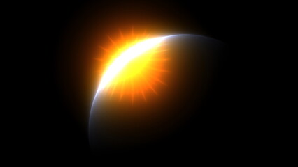 Wall Mural - fantasy is an abstract planet in space against the background of stars and galaxies. 3d illustration