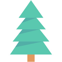 Sticker - Christmas Tree Vector Icon