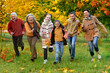 © aletia2011 - Portrait of a large family of six in autumn
