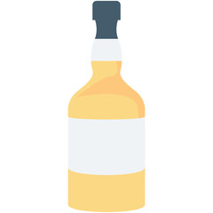 Sticker - Wine Bottle Vector Icon