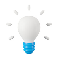 Poster - 3d icon render of light bulb.