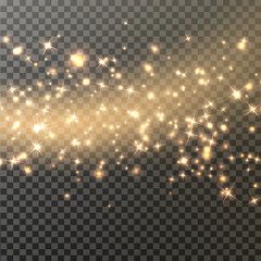 Wall Mural - sparkling gold particles explosion, shiny glittering, golden dust effect abstract background