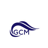 Fototapeta  - GCM letter logo. GCM blue image on white background. GCM Monogram logo design for entrepreneur and business. GCM best icon.
