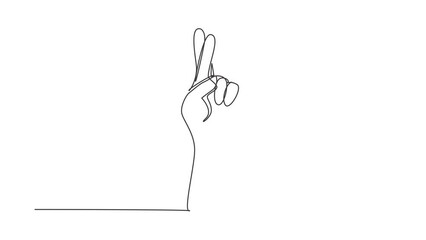 Poster - Self drawing animation of single line draw hands icons, symbols. Emoji hand icons in internet chat. Communication with hand gestures. Nonverbal signs. Continuous line draw. Full length animated
