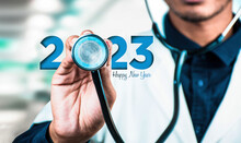 New Year 2020 Hospital Doctor Medical Concept Background