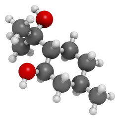 Poster - p-Menthane-3-8-diol (PMD, menthoglycol) insect repellent molecule.