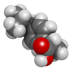 Poster - Ibuprofen pain and inflammation drug (NSAID), chemical structure.