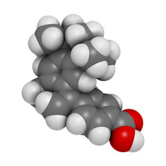 Poster - Bexarotene cancer drug, chemical structure.