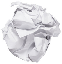 Crumpled Paper Isolated
