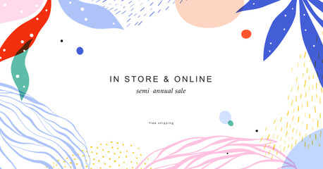Wall Mural - universal abstract artistic template. good for email header, social media post, ad, event and page c