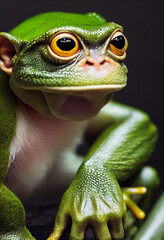 Wall Mural - green anthropoid frog