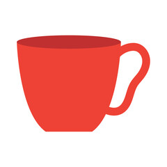 Sticker - red coffee mug icon