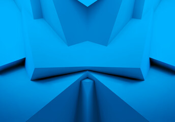 Sticker - Abstract background with realistic overlapping blue cubes