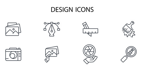 Fototapete - design icons set . design pack symbol vector elements for infographic web