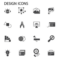 Fototapete - design icons set . design pack symbol vector elements for infographic web