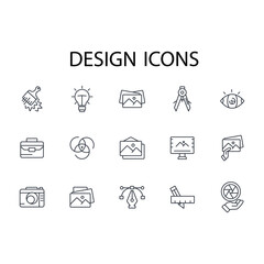 Fototapete - design icons set . design pack symbol vector elements for infographic web