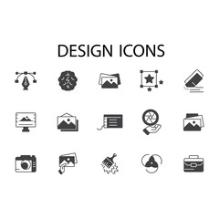 Fototapete - design icons set . design pack symbol vector elements for infographic web