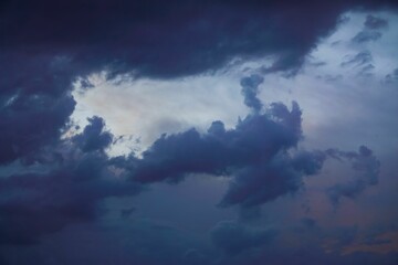 Poster - Stormy cloudscape with dark clouds