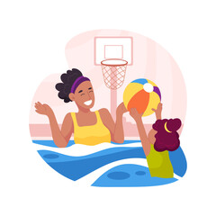 Canvas Print - Water basketball isolated cartoon vector illustration.