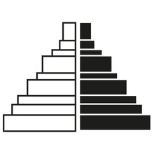 Pyramid Black White Rectangles. Abstract Texture. Vector Illustration. Stock Image. 