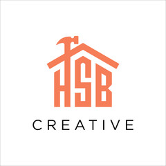 Wall Mural - HSB Letter Builders Logo Design Template