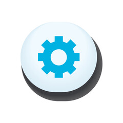 Poster - flat cogwheel button