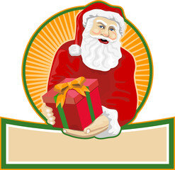 Sticker - Santa Claus Father Christmas Retro